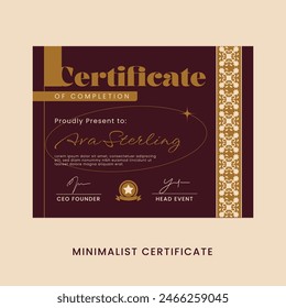 Creative Certificate Completion Design Template.
