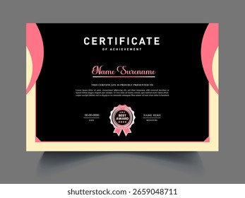 creative certificate design concept item