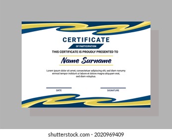 Creative certificate of participation template design