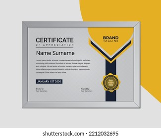 Creative Certificate template with a classic frame