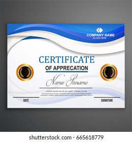 Creative certificate template with clean and modern pattern,Vector illustration 