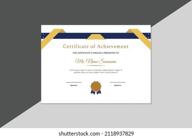 Creative Certificate Template Design. Minimalist and clean design layout.