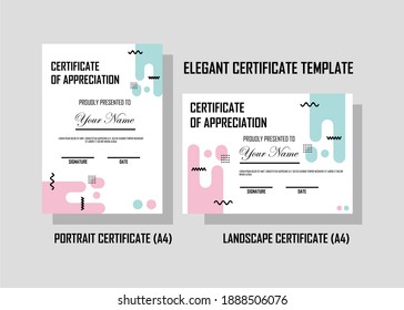 Creative certificate template. Easy to edit with vector file. Can use for your creative content. Especially about achievement and award.