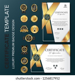 Creative certificate template with luxury and modern pattern,diploma,Vector illustration