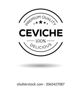 Creative (ceviche) Logo, Ceviche  Sticker, Vector Illustration.