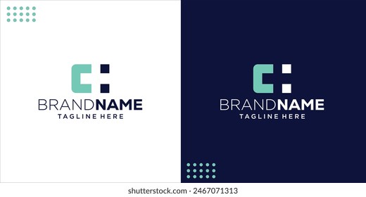 Creative CH Letter Logo Negative Space Plus Medical, Design Inspiration, Illustration, Vector