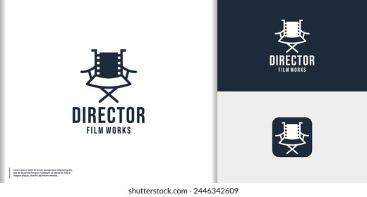 Creative Chair logo design for film, cinema, director, company name.