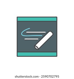 Creative Chalk Handwriting Icon for Learning