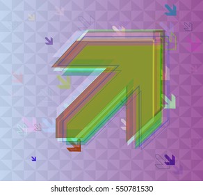 creative chaos between arrow vector background, party with dissimilar movement