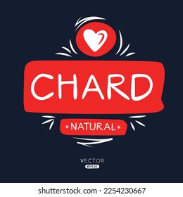 Creative (Chard), Etiqueta de gráfico, ilustración vectorial.