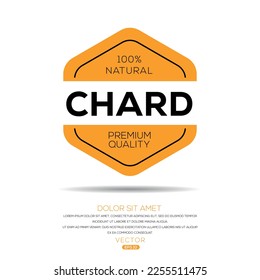 Creative (Chard), Chard label, vector illustration.