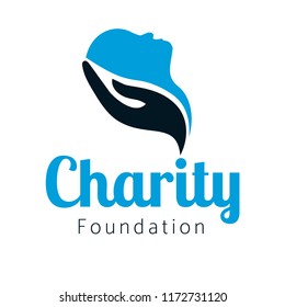 Creative Charity Foundation Logo design Concept for Child Care Organization
