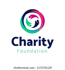 Creative Charity Foundation Logo design Concept for Child Care Organization