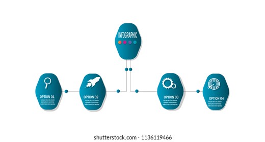 Creative chart data element infographic design vector with color concept illustration design