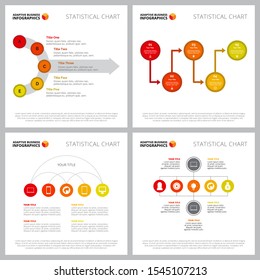 Creative chart set for management or communication concept. Can be used for business project, annual report, web design, presentation slide templates. Flowchart, process, option, step diagram