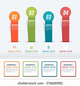 Creative Charts, Bar Design. Colorful Infographics Arrows and Web Elements