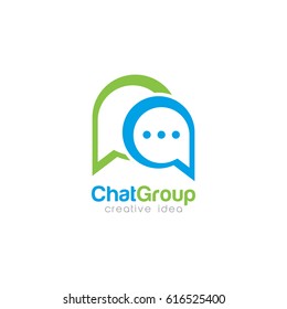 Creative Chat Concept Logo Design Template