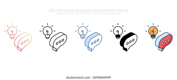 Creative Chat icon set multiple style collection