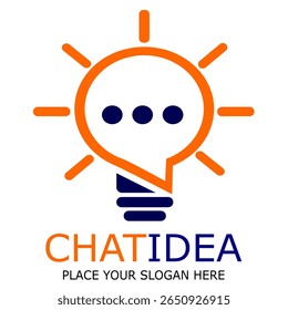 Creative Chat Logo Design Inspiration Stock Vector