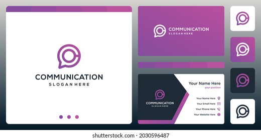 Creative Chat Logo und Buchstabenlogo C. Visitenkartendesign.