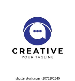 Creative chat logo you can change color and text