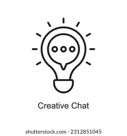 Ilustración de diseño de iconos de esquema de charla creativa. Símbolo Art and Crafts sobre fondo blanco Archivo EPS 10