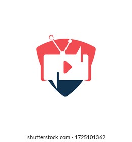 Creative chat TV logo design. Talk Show Logo Design.