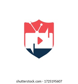 Creative chat TV logo design. Talk Show Logo Design.