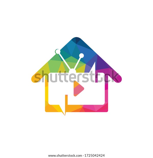 Creative Chat Tv Logo Design Talk Stock Vector Royalty Free