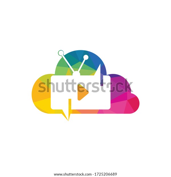 Creative Chat Tv Logo Design Talk Stock Vector Royalty Free