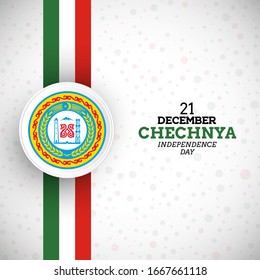 Creative Chechnya independence day illustration with unique Chechnya flag vector background.