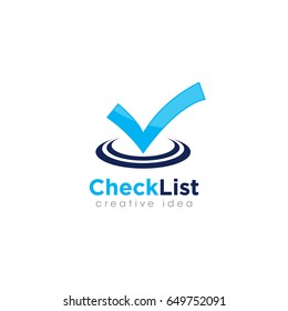 Creative Check Concept Logo Design Template