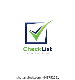 Creative Check Concept Logo Design Template