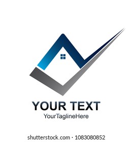 Creative Check home logo template. Real Estate element design