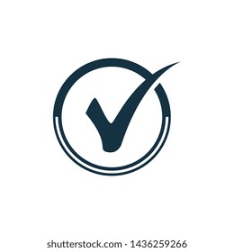 Creative check mark icon template vector