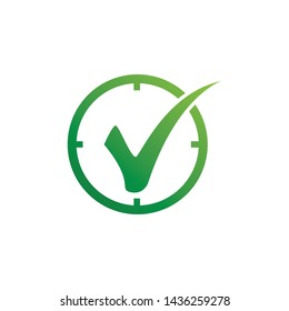 Creative check mark icon template vector