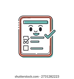 Creative Checkmark Illustration, Graphic Design, Digital Art, Colorful Background, Friendly Environment, Fun Concept