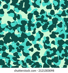 Creative cheetah camouflage seamless pattern. Camo leopard elements background. Irregular animal fur shapes endless wallpaper. Design for fabric, textile print, wrapping, cover. Vector illustration