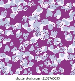 Creative cheetah camouflage seamless pattern. Camo leopard elements background. Irregular animal fur shapes endless wallpaper. Design for fabric, textile print, wrapping, cover. Vector illustration