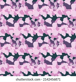 Creative cheetah camouflage seamless pattern. Camo leopard elements background. Irregular animal fur shapes endless wallpaper. Design for fabric, textile print, wrapping, cover. Vector illustration