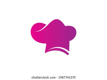 Creative Chef Hat logo Vector Design Illustration template.