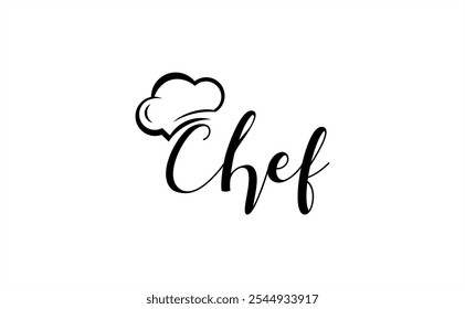 Ilustración creativa del diseño del Vector del logotipo del restaurante del sombrero del chef