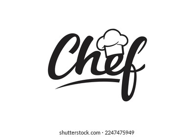 Símbolo de Sombrero de Chef Creativo Texto Letra de letra Alfabeto logotipo Vector Diseño Ilustración