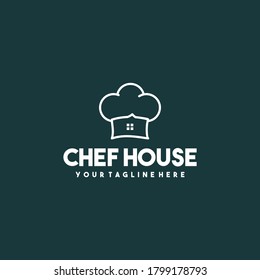 Creative chef house logo design
