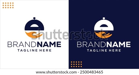 Creative Chef Logo and Abstract Hand, Design Inspiration, Illustration, Vector