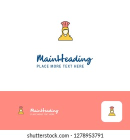 Creative Chef Logo Design. Flat color Logo place for Tagline. Vector Illustration