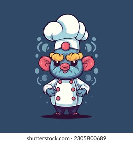 Creative chef mascot character for cooking website