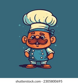 Creative chef mascot character for cooking website