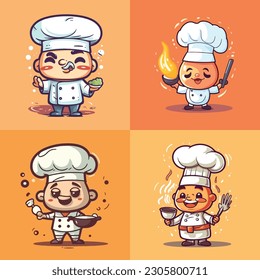Personaje de mascota de chef creativo para sitio web de cocina