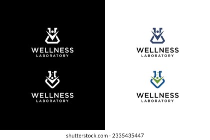 creative chemical glass. wellness concept vector. leadership training design. flask icon